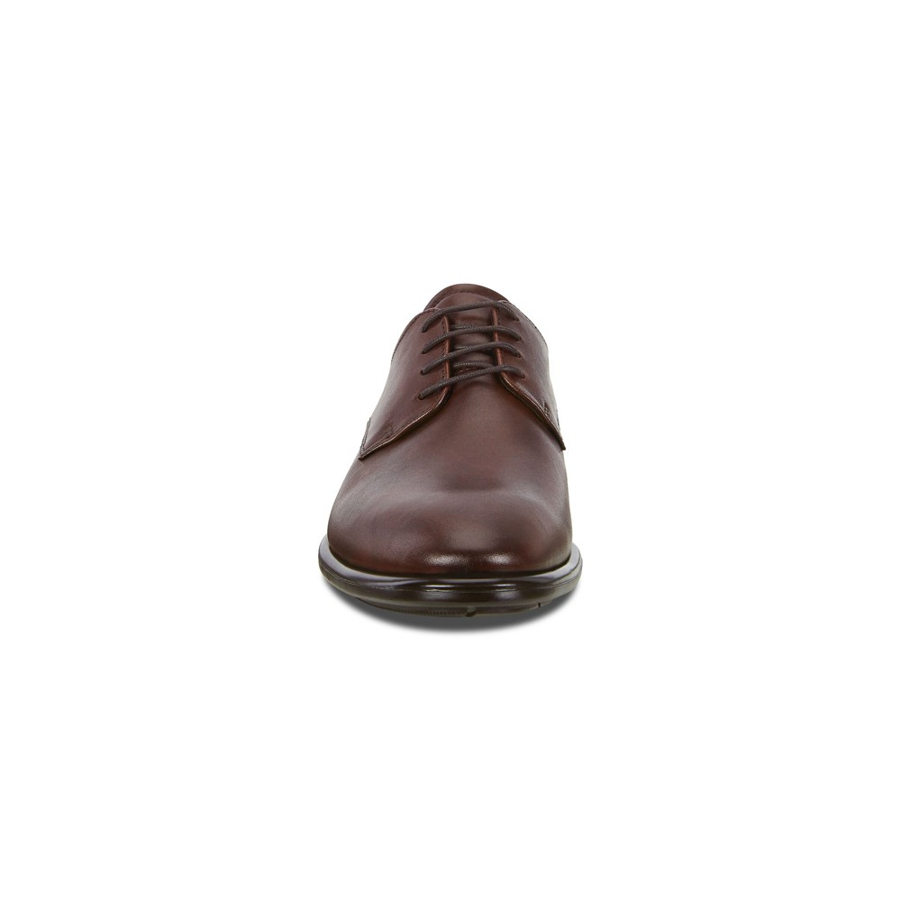 ECCO Mens Derby Shoe Brown - Citytray Traditionals - TQO-904875